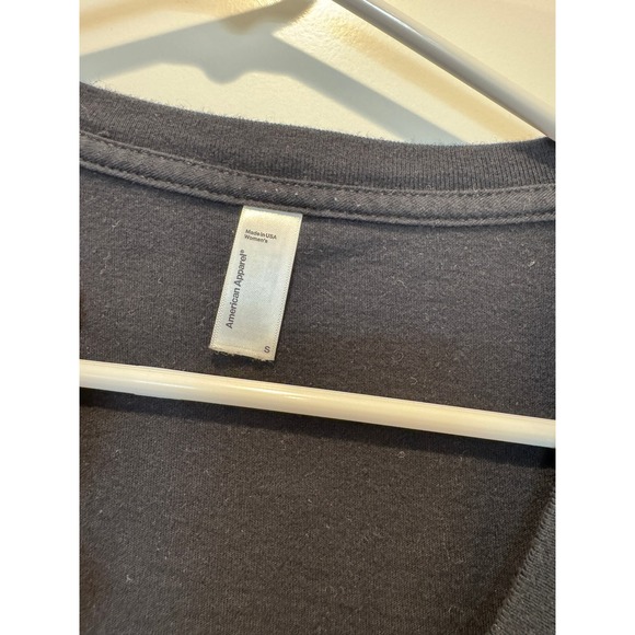 American Apparel Black T-Shirt Dress Short Sleeve Casual Mini Dress S - Picture 2 of 2